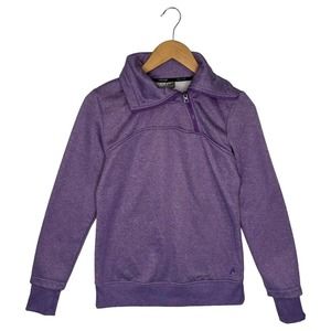 Head Sweatshirt Womens S Tennis Gear High Funnel Zip Neck Fleece Pullover Purple
